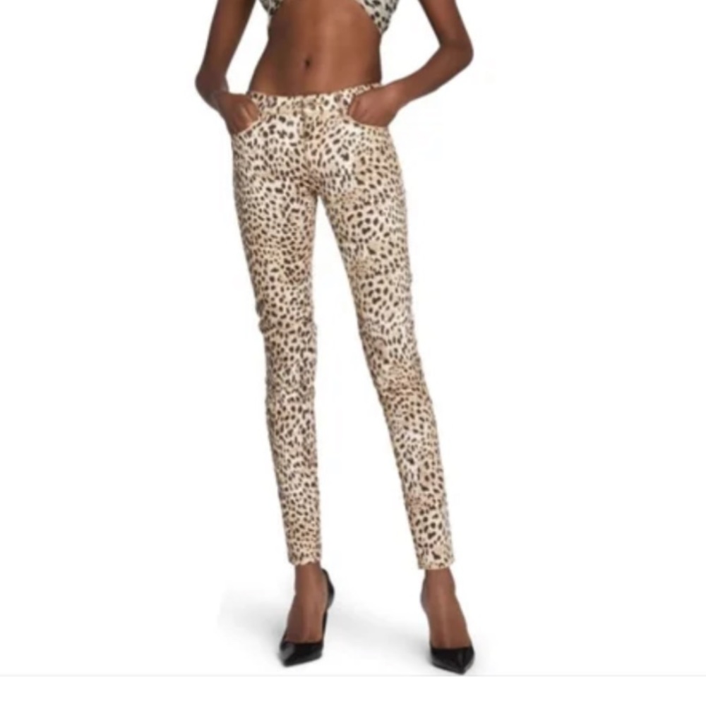Roberto Cavalli cheetah print skinny jeans size IT42 ( size 6 )